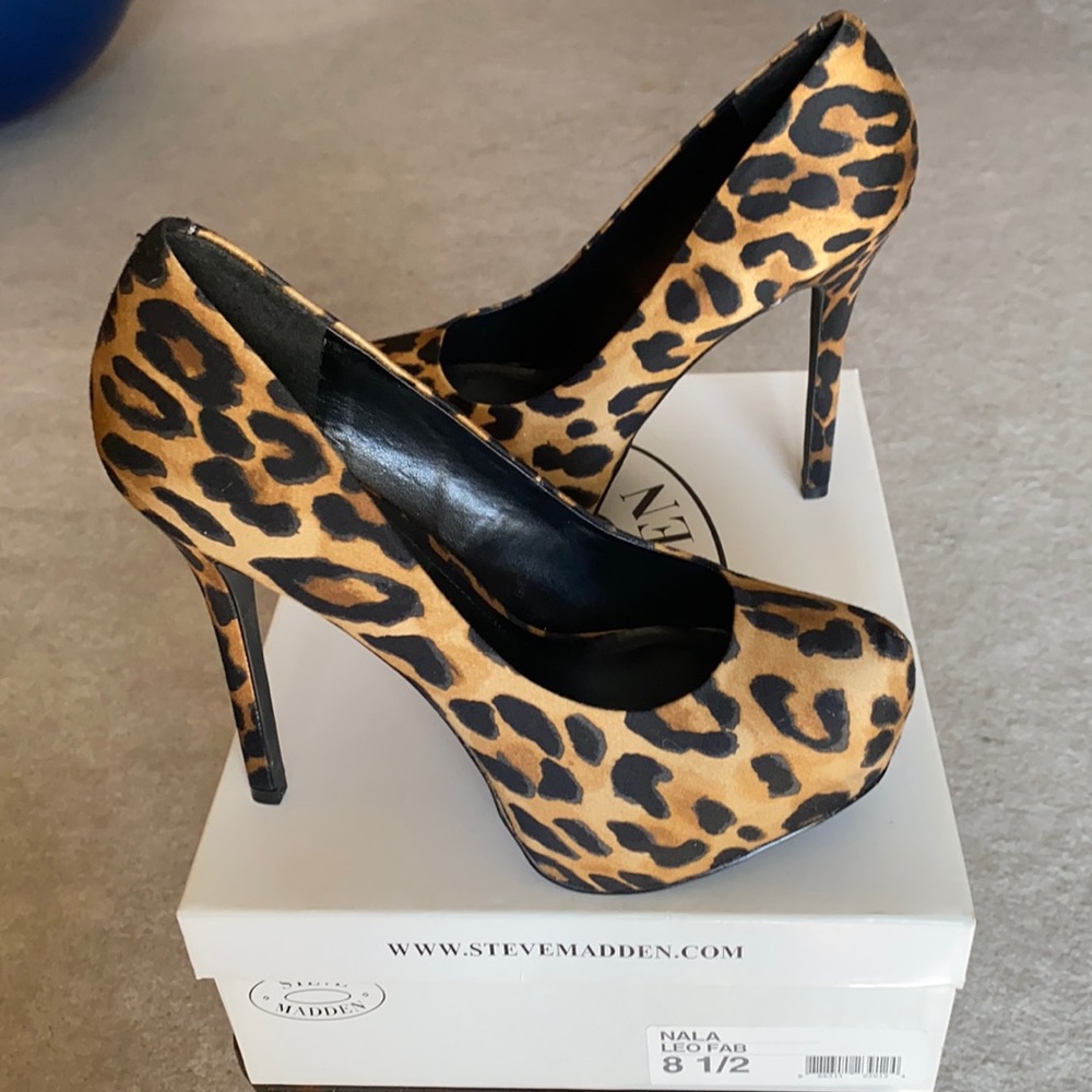 Steve Madden, Size 8.5, Leopard, Heels